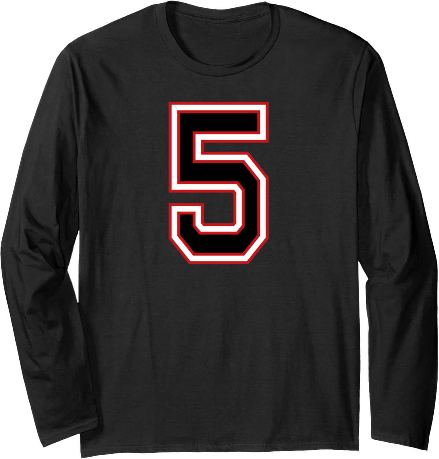 Number numero nummer 5 five cinco cinque cinq funf Long Sleeve T-Shirt